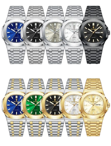 Montre Homme Sport-Chic "Octogone Acier" - Porstiger Quartz