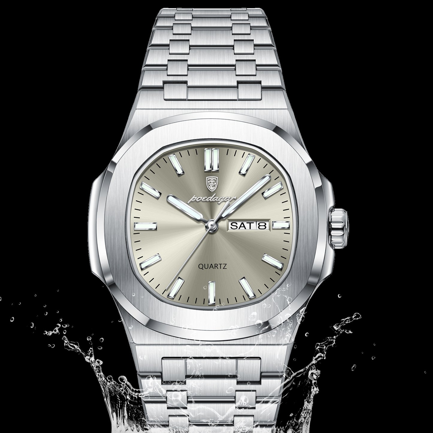 Montre Homme Sport-Chic "Octogone Acier" - Porstiger Quartz