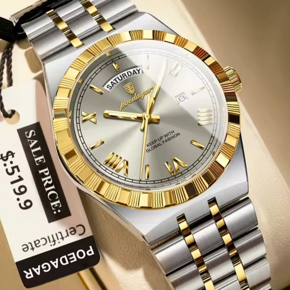 Montre de Luxe en acier inoxydable POEDAGAR