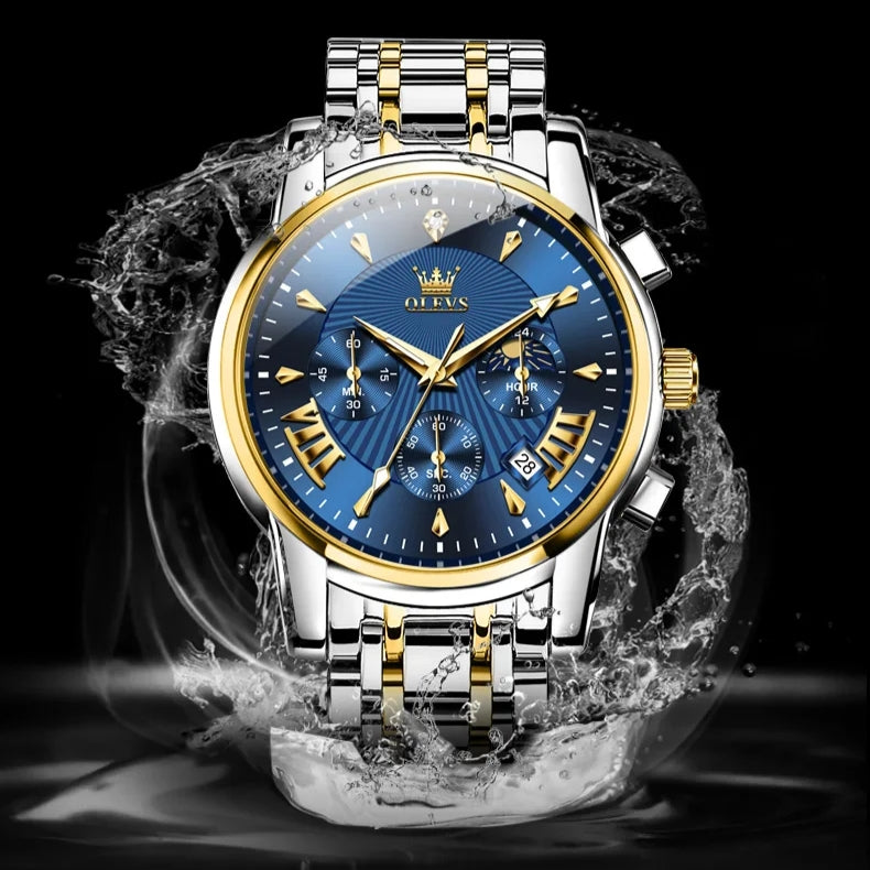 Montre chronographe en Acier inoxydable OLEVS