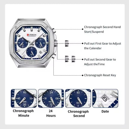 Montre Chronographe de Luxe (CURREN)