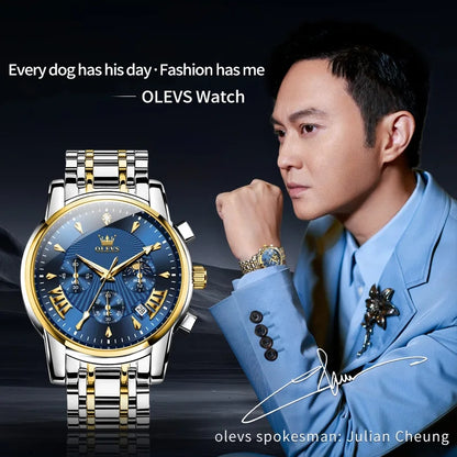 Montre chronographe en Acier inoxydable OLEVS