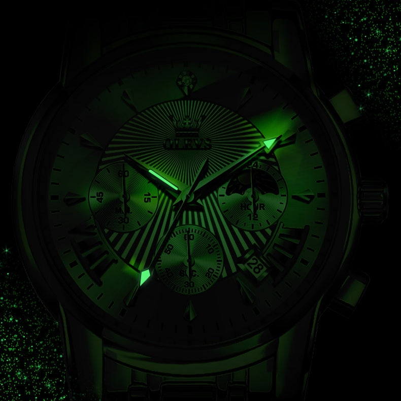 Montre chronographe en Acier inoxydable OLEVS