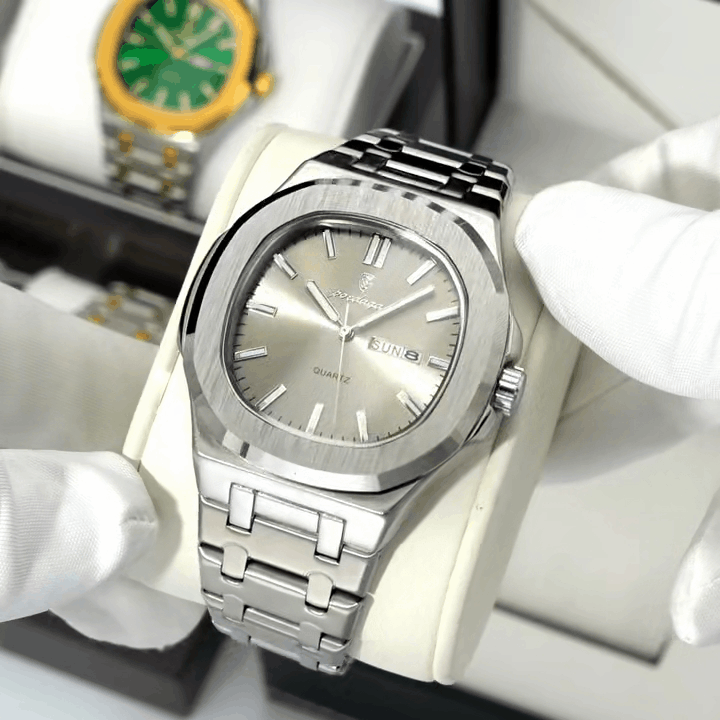 Montre Homme Sport-Chic "Octogone Acier" - Porstiger Quartz