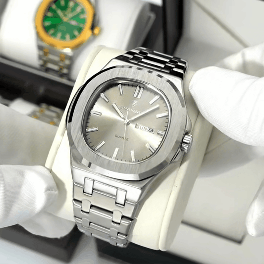 Montre Homme Sport-Chic "Octogone Acier" - Porstiger Quartz