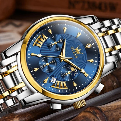 Montre chronographe en Acier inoxydable OLEVS