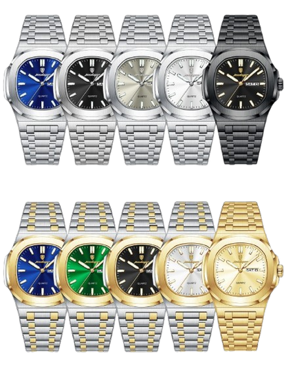 Montre Homme Sport-Chic "Octogone Acier" - Porstiger Quartz